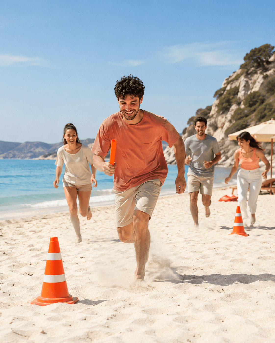 Beach Olympics outdoor gathering theme